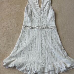 Lulu's Ivory Lace Kids Dress